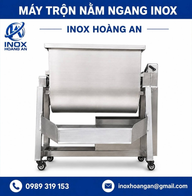 MÁY TRỘN NẰM NGANG INOX TỪ 20KG-1000KG